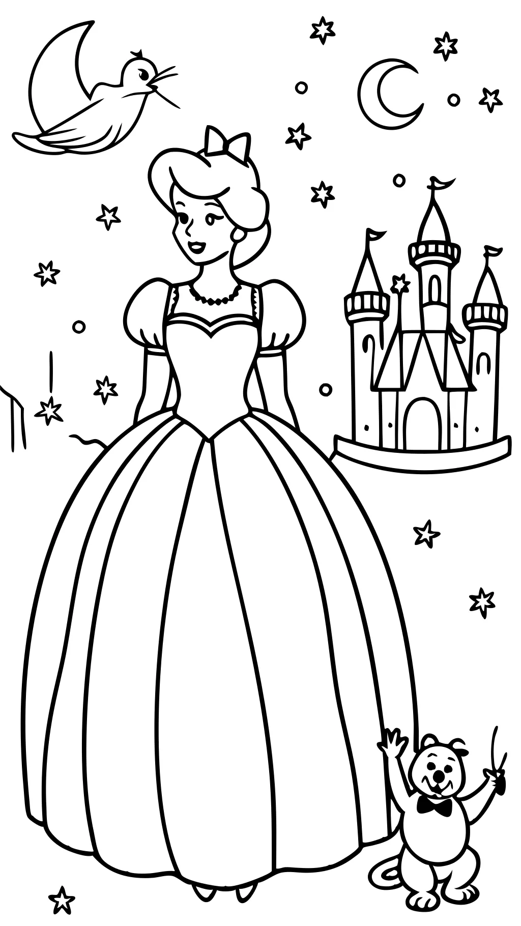 cinderella coloring pages free printable